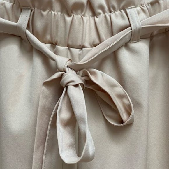 Beige Paper Bag Pants - Picture 3 of 4